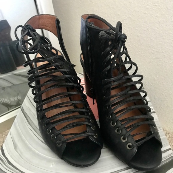 Jeffrey Campbell lace up chunky heels - Picture 3 of 5